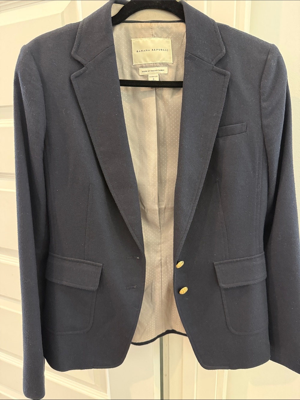 Banana Republic Navy Blazer with Gold Buttons